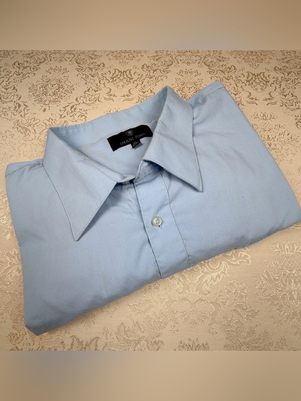Imani Uomo Men’s Light Blue Dress Shirt, 4XL